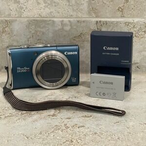 Canon PowerShot SX200 IS Digital Camera Blue 12.1MP 12x Optical Zoom
